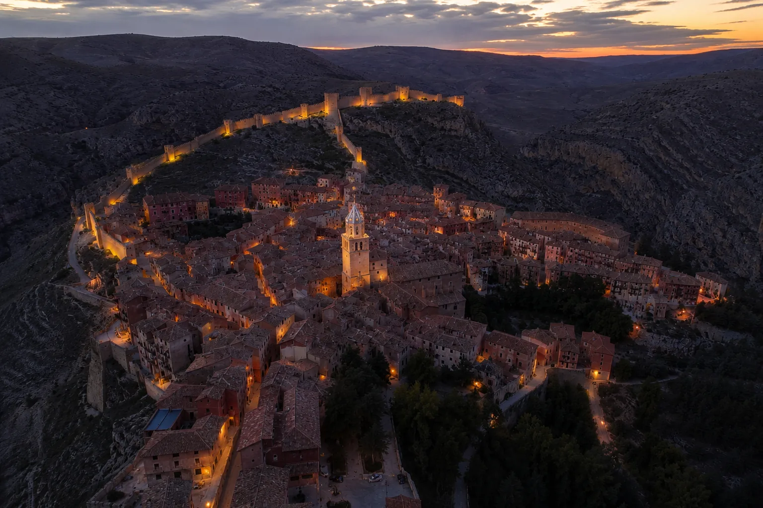Vista aérea de Albarracín, Teruel